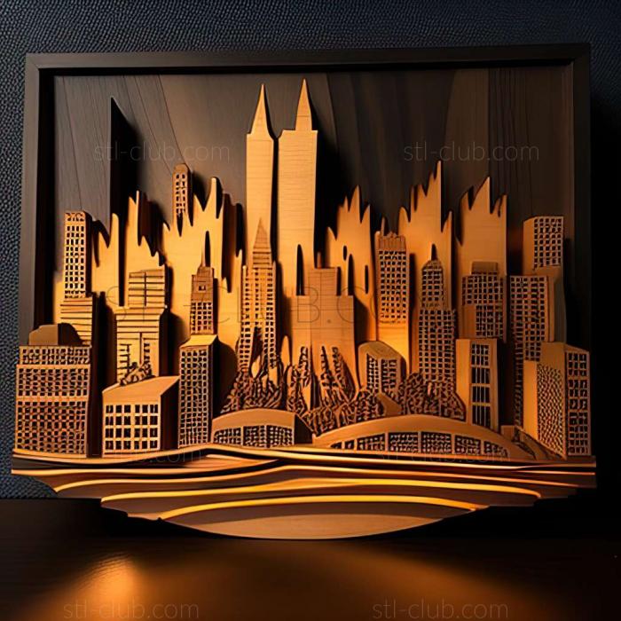 3D model city skyline (STL)